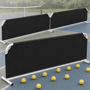 3 Pcs Court Divider Compatible with Pickle Ball Barrier
Low Profile Ball Stopper Fence, 12.3 ft Total Length, 1.5 ft High, Heavy Duty, Field Divider for Courts and Training Areas