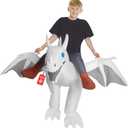 Morph Inflatable Ride-On Dragon Halloween Costume for Adults (White Dragon Kids)