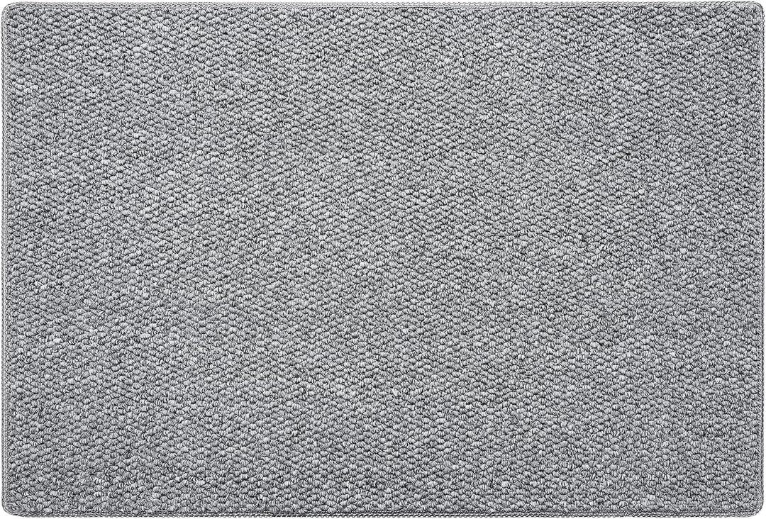 24 * 36 Inch Stair Treads Landing Rug (1-Pack) Non Slip Adhesive Peel and Stick Stair Landing Mat, Washable & Reusable Landing Carpet for Kids Elders and Pets-Grey