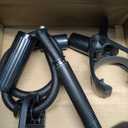 Gooseneck Phone Holder for Bed Overall Length 38.6” Flexible Leather Wrapped Arm Overhead Cell Phone Mount Stand with 360° Adjustable Clamp Clip, Compatible with All 4-7” Cellphones (Black)