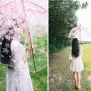 Clear Bubble Umbrella See Through, Rain & Windproof Umbrella for Weddings, Prom, Graduation and Outdoor Events - Automatic Open, Crook Handle, Clear Dome