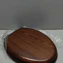 Angel Shield Elongated Wood Toilet Seat with Quiet Close,Easy Clean,Quick-Release Hinges,(Elongated,Dark Walnut) (Elongated-18.5")