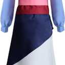 Angelaicos Womens Princess Mulan Costume Dress Chinese Heroine Party Ball Gown (M)