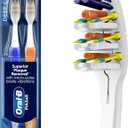 Oral-B Pulsar Pro-Health Expert Clean, Battery electric toothbrush, 2 count MEDIUM toothbrush pack, removes plaque, travel essentials tooth brush