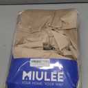 MIULEE Blush Beige Velvet Curtains 90 inches - Luxury Blackout Curtains for Bedroom Living Room Thermal Insulated Super Soft Window Drapes Rod Pocket & Back Tab, W52 x L90 inches, 2 Panels