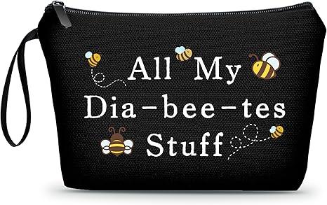 Diabetic Medicine Pouch - Cute Travel Cosmetic Bag, Best Supplies for Diabetics Idea