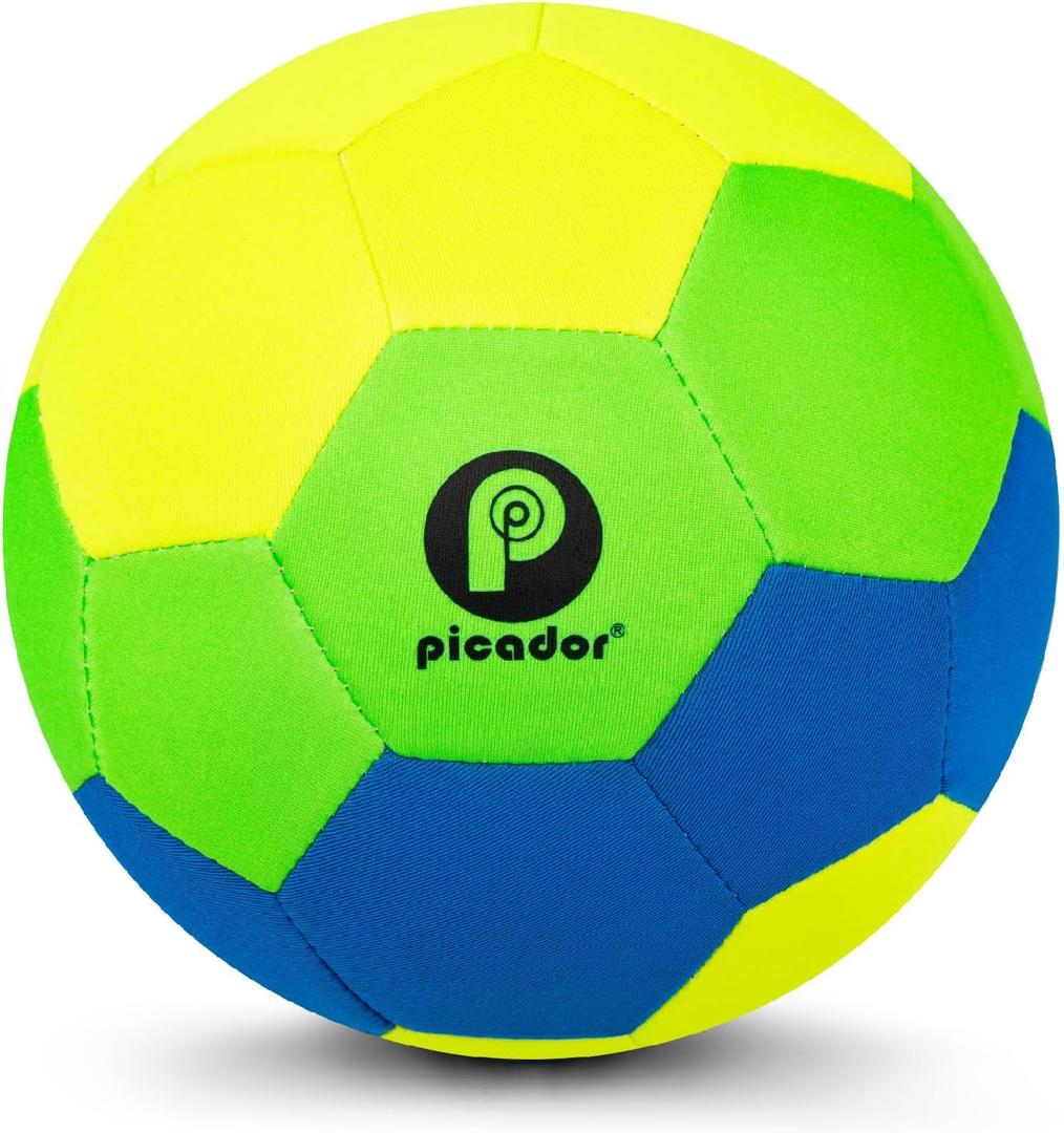 The House Ball, Soft and Safe Indoor Soccer Balls Size 4 for Inside Home Yard, Fun Kids Soccer Gifts for Girls Boys Indoor Play (Bright Green&Yellow)