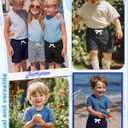 4 Pack Toddler Boys Cotton Shorts Baby Boys Pull On Elastic Waist Shorts Toddler Solid Summer Pants with Pockets, 2T