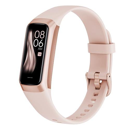 Fitness Tracker with Heart Rate/Blood Oxygen/Sleep Monitor, 20+ Sports Modes Smart Watches for Women/Men, Activity & Step Tracker Smart Watch for Android/iOS Phones (Pink)