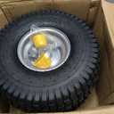 AR-PRO (2-Pack) 15 x 6.00-6 Front Tire and Wheel Assembly for Riding Mower Lawn Tractor, 3" Centered Hub, 3/4" Sintered Iron Bushings, 4Ply Pneumatic with Turf Tread