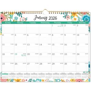 2026 Calendar - Jan. 2026 to Dec. 2026, Wall Calendar 2026, 14.8 x 11.4 Inches, 12 Months Wall Calendars with Ample Blocks for Writing