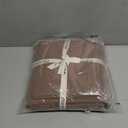 MooMee Bedding Duvet Cover Set 100% Washed Cotton Linen Like Textured Breathable Durable Soft Comfy (Solid Brown, King 104"x90")