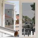 LEMON CLOUD One Way Window Privacy Film See Out Not in Reflective Mirror UV Window Cling Sun Blocking Heat Control Glare Control with Tools,45.2 Inch x 78.7 Inch