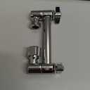 5 Inch Adjustable Shower Head Extension Arm, With Locking Set Screw, Singing Rain Brass Chrome Angle Height Adjustable, Easy To Install, G1/2 Universal Connector Compatible (Chrome Finish)