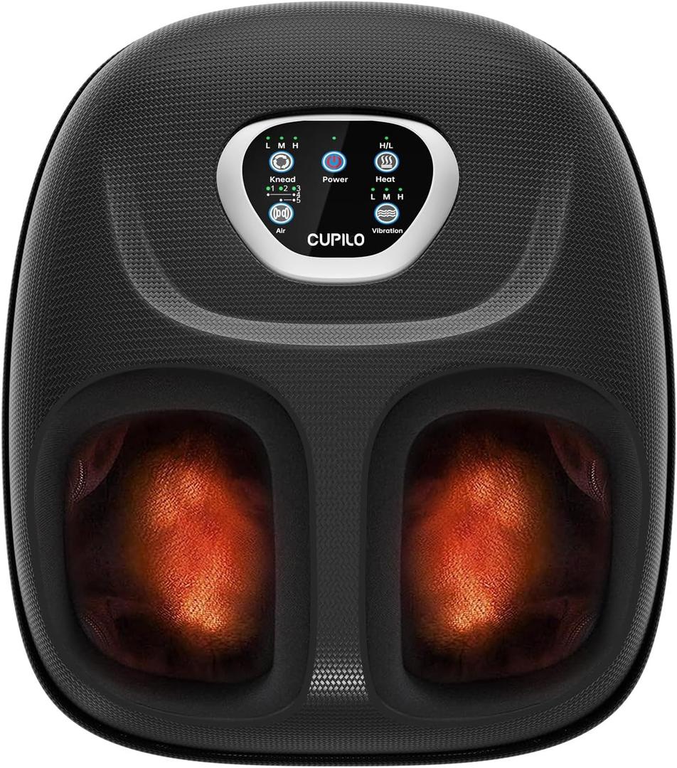 Foot Massager with Heat, FSA HSA Eligible Shiatsu Foot Massager for Plantar Fasciitis,Adjustable Vibration & Pressure for Neuropathy Pain, Gifts for Women Men Mom Her, Fits Up to 13"