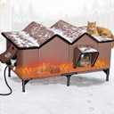 Heated Cat House for Outside, Outdoor Heated Cat House Weatherproof