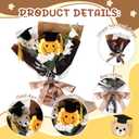 Riceshoot Graduation Gifts Bear Flowers Bouquet 2026 Graduation Bouquet Gift Crochet Bear Artificial Sunflower Set with Greeting Card for Her or Him Grad Party Gifts Favors Supplies
