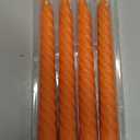 8 inch Orange Spiral Taper Candles Set of 4 Pack Tapered Candle, Tall Candlesticks,for Dinner Party Wedding, Holiday Spring,Home Decor,Kitchen Decor (4, Orange, 8inch)