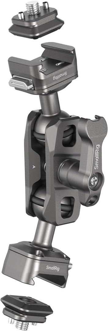 SMALLRIG Quick Release Magic Arm with 360 Ball Head, Articulating Magic Arm with 1/4"-20 Screws & Detachable Locating Pins, Max Payload 5.5kg / 12.1lbs, for Monitor, Camera Cage, HawkLock H21