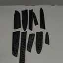 10-Pack Black Knife Sheaths for Kitchen Knives - Universal Protective Blade Covers for 10" Bread Knife, 8" Carving, 7" Chef, 5" Utility, 3.5" Paring Knives, Ventilated Safe Storage, PP Material