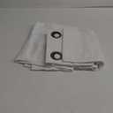 KOUFALL White 52 by 72 Inches Long Bronze Grommet Linen Blend Sheer Curtains for Living Room