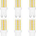 Makergroup Dimmable G9 LED Light Bulbs 120V, 35W T4 G9 Halogen Equivalent, Daylight White 6000K for Crystal Chandeliers Lights, Accent,Pedant,Wall Sconces,Ceiling Lights 6-Pack