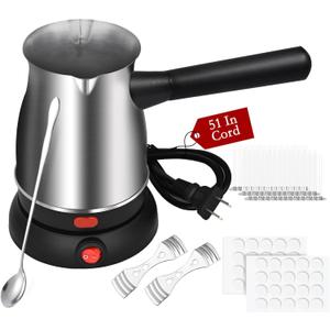 TOKPELA Wax Melter for Candle Making, Stainless Steel Electric Candle Wax Melter, Double Pouring Spout Candle Wax Melting Pot with 51IN Cord and Hot Plate, Candle Making Pot Kit for Beginners