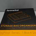 SpaceAid Bag Storage Organizer for Kitchen Drawer, Bamboo Organizer, Compatible with Gallon, Quart, Sandwich and Snack Variety Size Bag (1 Box 4 Slots) (Natural, 3"H)