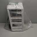 Wooden rotating Jewelry Display Stand with Removable 48 Hooks advertising board, For Earring Cards necklace bracelet Keychain Jewelry Organizer For Selling For vendor events (White)