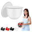 Silicone Bowl Liners for KitchenAid Tilt-Head 4.5 & 5 Qt Stand Mixers, Silicone Liners with Lids Aid Mixer Bowl Insert Replacement Mixer Accessories Non-Stick Easy to Clean, 1 Pcs, White