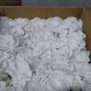 Flower Wall Backdrop 12-Pack 16.5"* 16.5"Artificial Silk Flowers Rose Floral Panels Spring Wedding Home Mother's Day Valentine's Day Photography Event Party Decoration -White