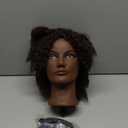 RIHANNAHAIR Kinky Curly Mannequin Head 100% Real Human Hair Manikin Doll Style Head with Stand for African American Practice Braiding Styling Updos Cosmetology Barber Training