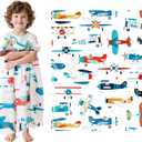 Wajade Airplane Blanket for Boys Soft Fleece Cute Aircraft Blanket for Couch Sofa Bedroom Fuzzy Flannel Blankets Birthday for Kids Boys 60"x80"