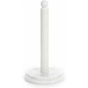 Marble Paper Towel Holder 12" Inches for Kitchen Towels Rack Handmade Paper Roll Holder with Stand Wrapping Paper Towels Holder - Hand Towel Rack Holder, White
