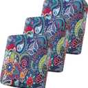 Smiry Printed Couch Cushion Covers, Stretch Soft Couch Covers for Sofa, Washable Non-Slip Sofa Slipcover Furniture Protector for Indoor and Outdoor (3 Pack, Blue Green)