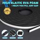 33FT EVA Weather Stripping Door Seal Foam Tape with Adhesive Foam Sealing Strip Window Weather Stripping Door Insulation Soundproofing
