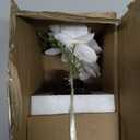 Oairse White Orchids Artificial Flowers Faux Orchids Arrangement in Black Glass Vases Set of 3 Real Touch Phalaenopsis Orchid Flowers Small Fake Orchid Centerpiece for Dining Room Table