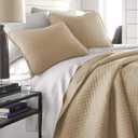 Southshore Fine Living, Inc. Twin Quilt Bedding Set, Soft Brushed Microfiber Taupe Quilts, Twin/XL Coverlet Bedspread, Wrinkle & Pet Hair Resistant Bedding with 1 Pillow Sham, Taupe (Twin / Twin XL, 24 - Taupe)