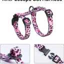 Cat Harness and Leash Set - Escape Proof Adjustable Cat Harness, Comfortable Soft Lightweight, Use Safe & Easy, Walking Travel Kitten Harness for Small Medium Large Cats (Pink)
