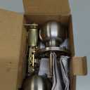 BESTTEN Keyed Entry Door Knob with Lock, Interior and Exterior Door Lock, Standard Ball, Satin Nickel