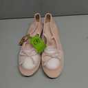 MUCCCUTE Women's Raffia Ballet Bow Flats Shoes Round Toe Slip-on Comfortable Mary Jane Mesh Flats, Size 9, Nude