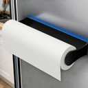 Magnetic Paper Towel Holder for Fridge, No Drilling, Strong Magnet, Stainless Steel, Paper Towel Holder Magnetic for Refrigerator, Rv, Grill, Kitchen Decor and Accessories, Black