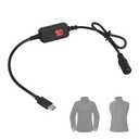 2 x 9V Heated Jacket Battery Adapter, Type-C to DC 3.5-4.0mm Charger Cable for 7.4V and 8.4V for Milwau-keeMakita, Dewalt Heated Jackets, Heated Vests and Heated Hoodies (Not for 12V Heated Gear)