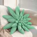 Throw Pillows, Succulent Pillow - Hand-Stitched Plush Decorative Throw Pillow, 3D Plush Cushion, Shaped Plant Pillow, for Bedroom and Home Decoration, 21.6in/55CM