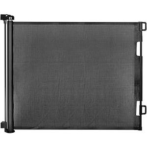 Retractable Baby Gate,Mesh Baby Gate or Mesh Dog Gate,33" Tall,Extends up to 71" Wide,Child Safety Gate for Doorways,Stairs,Hallways,Indoor/Outdoor（Black,33"x71"）