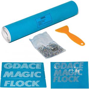 Rhinestone Template Metarial Magic Sticky Flock Self Adhesive Rhinestone Flock in Roll for Cutting Machine 12" x 4 Yards Rhinestone Template Metarial Magic Sticky Flock Self Adhesive Rhinestone Flock in Roll for Cutting Machine 12" x 4 Yards