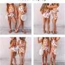 WASAIGOOD Newborn Baby Girl Two Piece Swimsuit Floral Knotted Swim Top and Bottom Tankini Bikini Set Infant Bathing Suit Girl (18-24 Months)