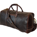 24" Leather Duffle Bag for Men & Women, Full Grain Leather Travel Overnight Weekender Sports Gym Carry On Duffel Bag by Rustic Town (Walnut Brown)