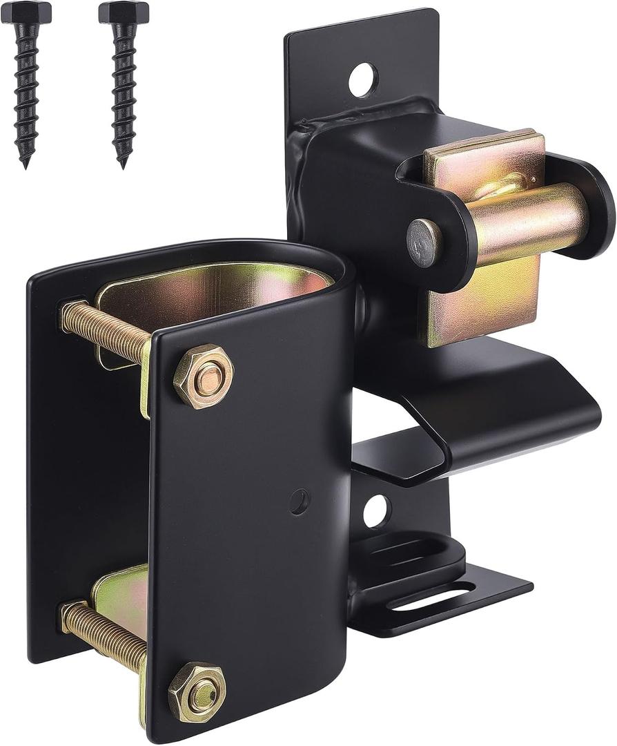 Heavy Duty One Way Farm Gate Latch - Lockable Fence Gate Latch for Metal Tube Gates, Livestock Cattle, Horse Corrals, Ranches, Pastures, Pet Cages & Fences, 1 Pack