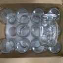 Cedilis 12 Pack Wide Mouth Mason Jars, 32 oz Glass Canning Jar with Lids and Bands, Clear Quart Mason Jars for Preserving Fruits, Vegetables, Pickles, Tomato Juices and Sauces